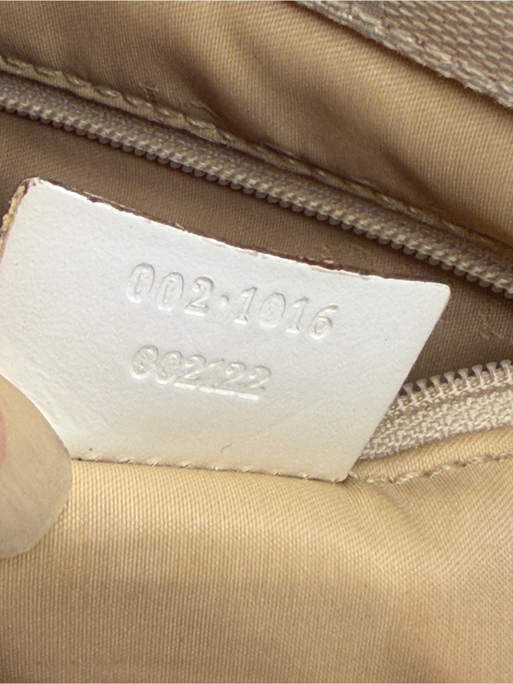 Gucci GG Canvas Bamboo Handle Tote Ivory Beige Vintage Italy - Picture 8 of 13